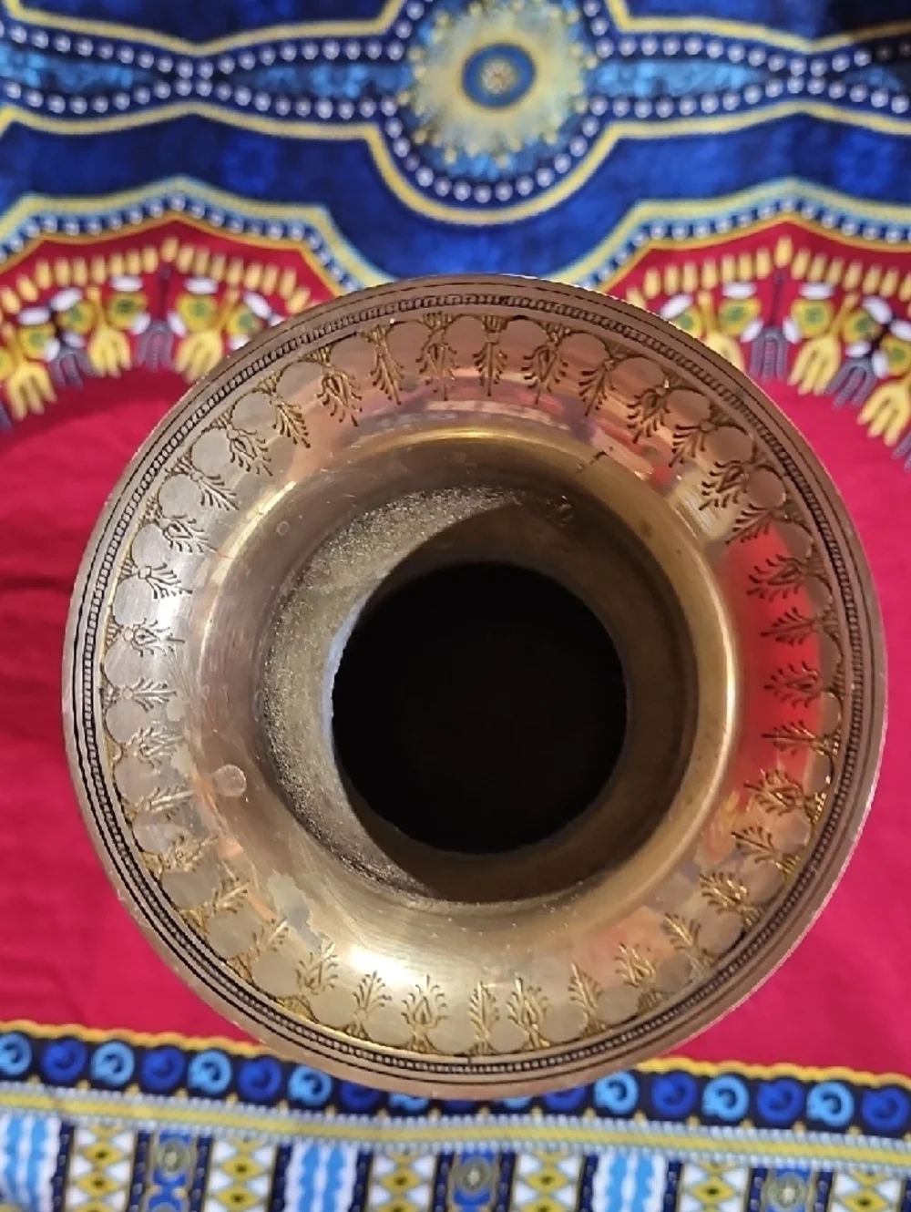 Vintage Brass Peacock Vase Made in India 12